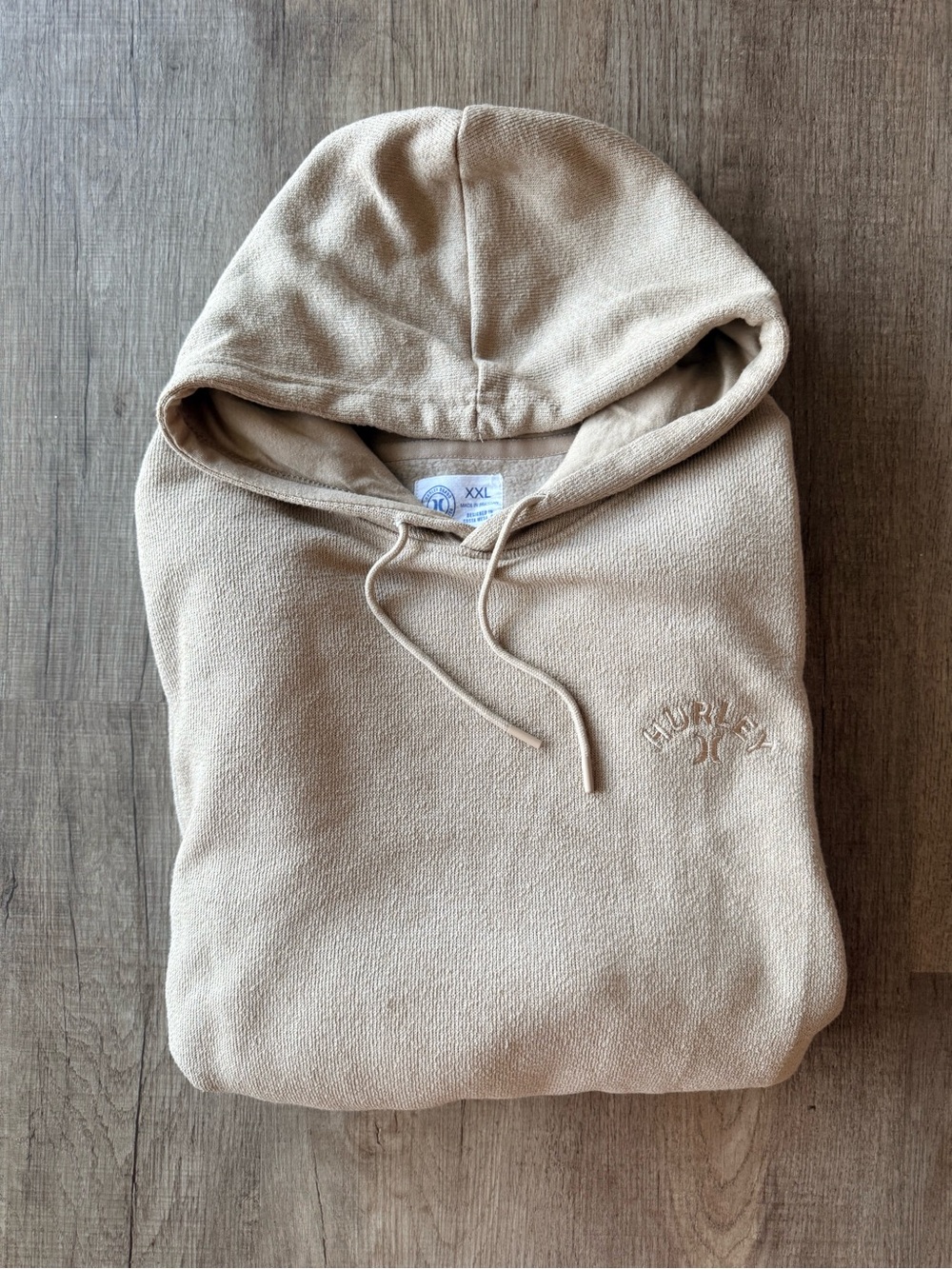 Hurley Men's Beige Hooded Sweatshirt